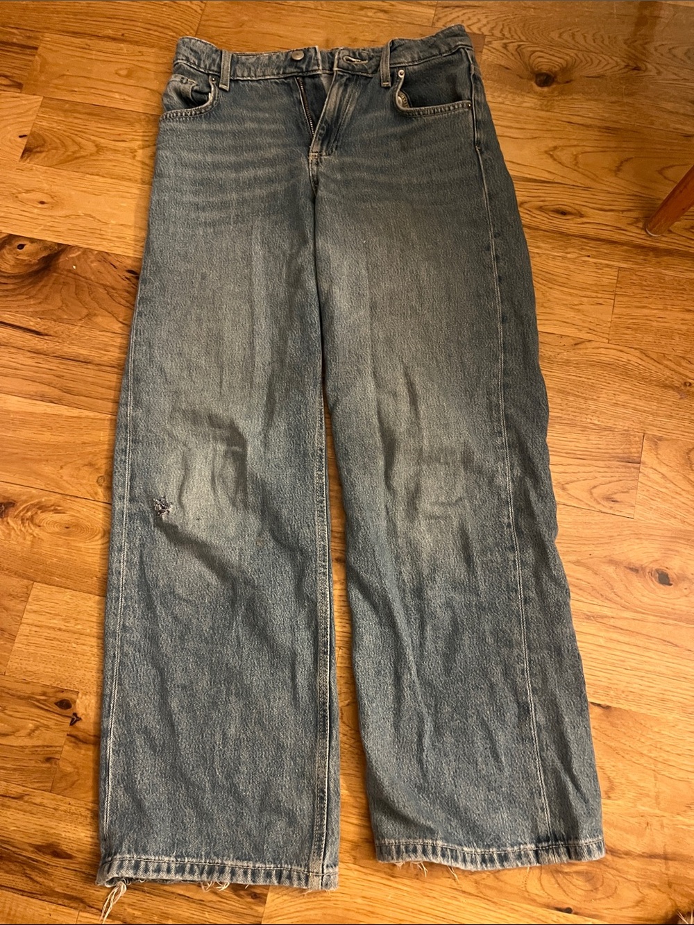 Zara faded blue wide-leg kids' jeans